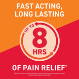 Motrin Dual Action Tylenol: etiqueta clara con dosis y advertencias para uso seguro.