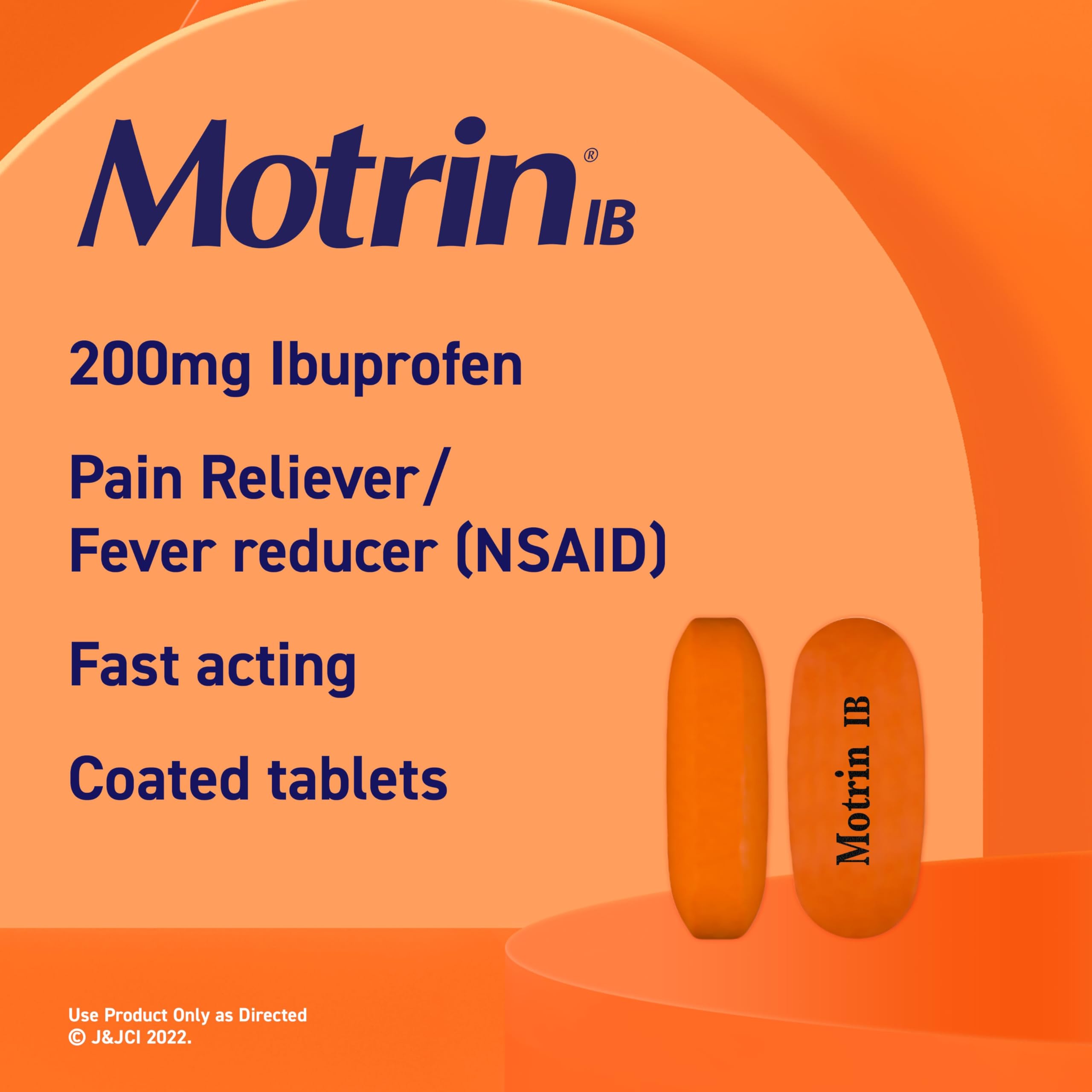 Motrin IB 200 mg tabletas alivio fiebre y molestias generales de forma confiable.