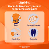 Motrin IB tabletas 200 mg para dolor de cabeza, espalda y articulaciones.