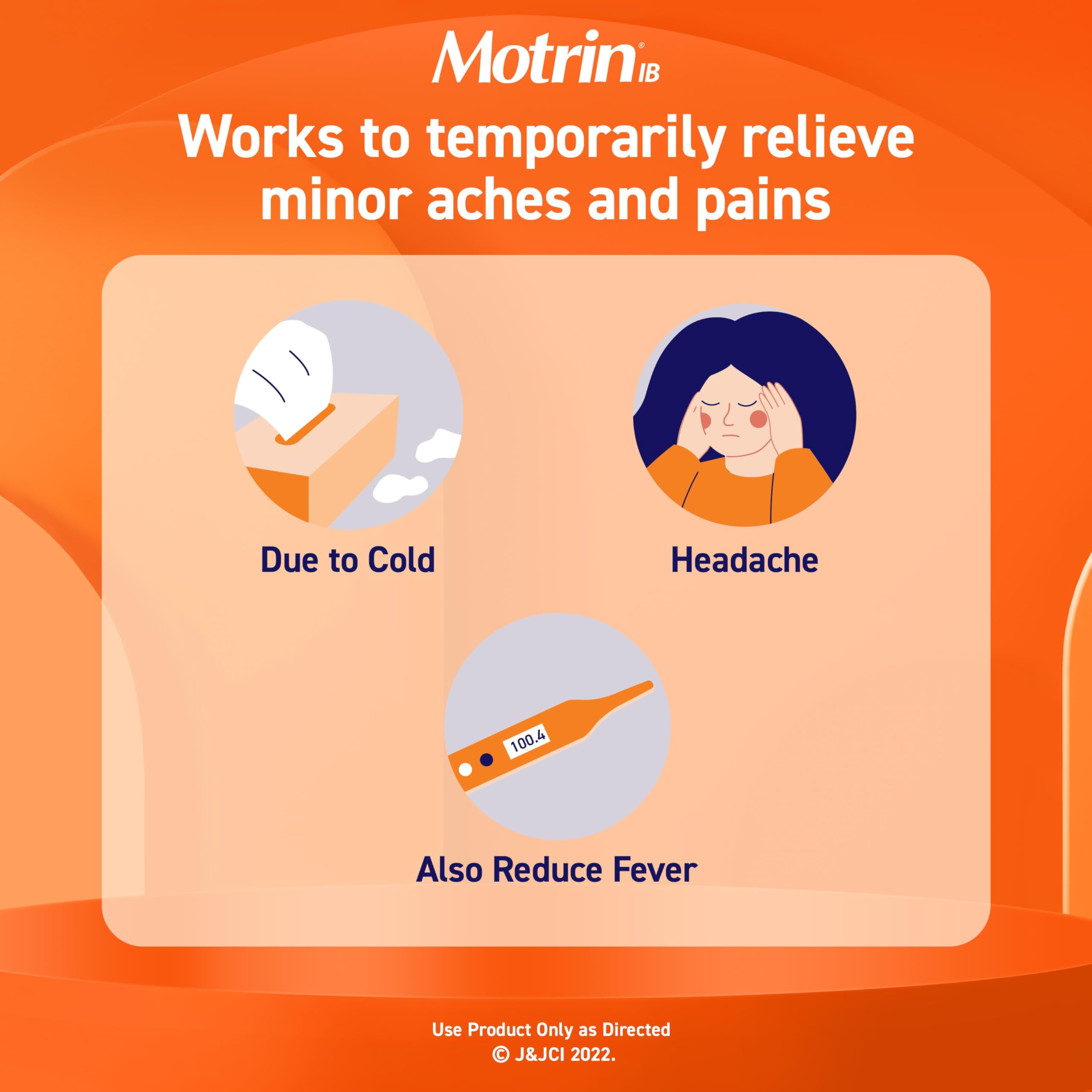 Motrin IB 200 mg, alivio del dolor muscular tras la actividad física.