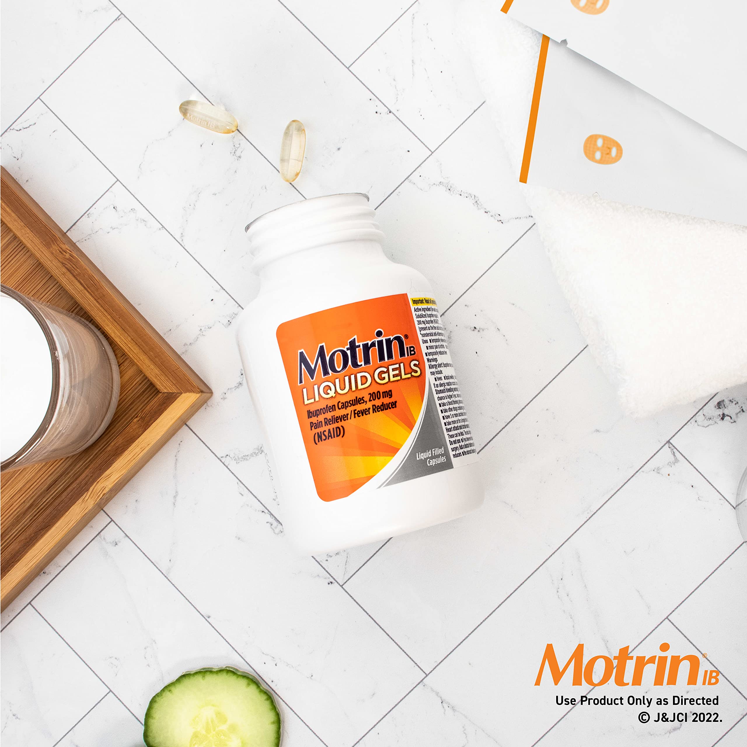Motrin IB capsulas-gel colicos-menstruales: alivio de molestias menstruales.