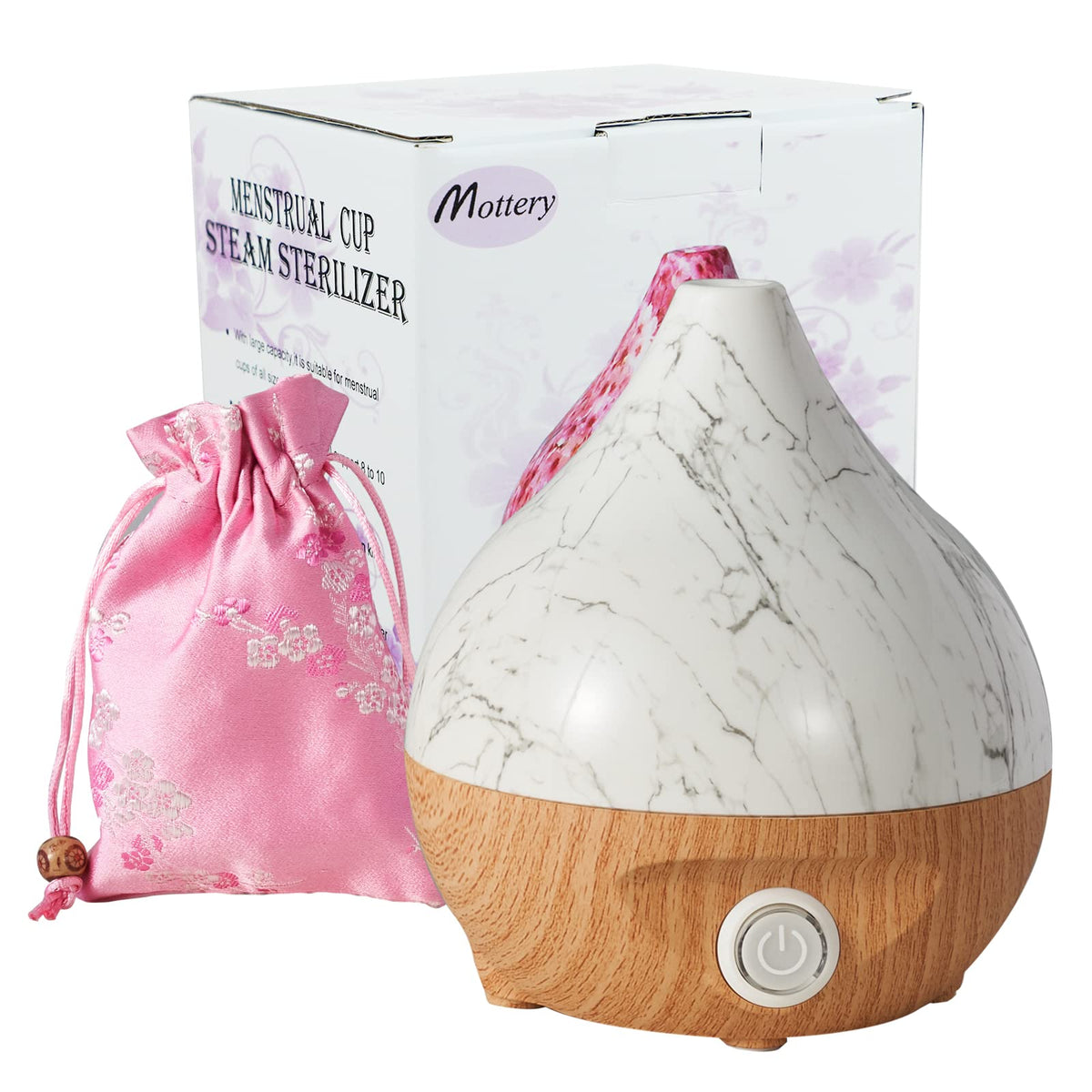 Mottery copa menstrual vaporizador frontal, limpieza rápida y eficaz de la copa.