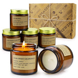 MOULENGGU set de 6 velas en vaso ámbar para ambientación duradera.