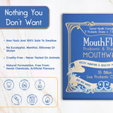 MouthFlora enjuague bucal probiótico, gotas para enjuague rápido.