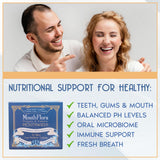 MouthFlora enjuague bucal probiótico, uso diario recomendado.