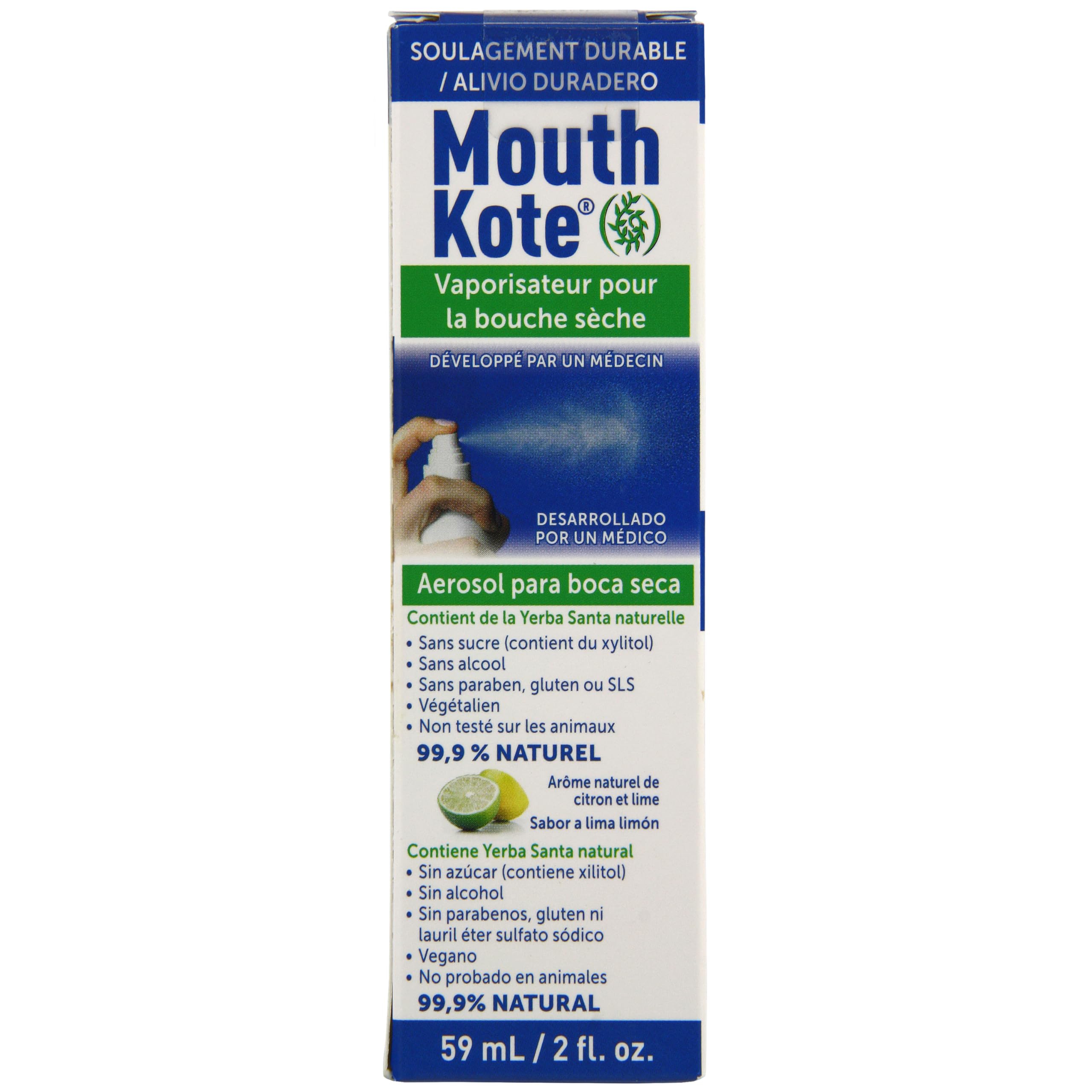 MouthKote aplicación rápida en la boca para alivio inmediato.