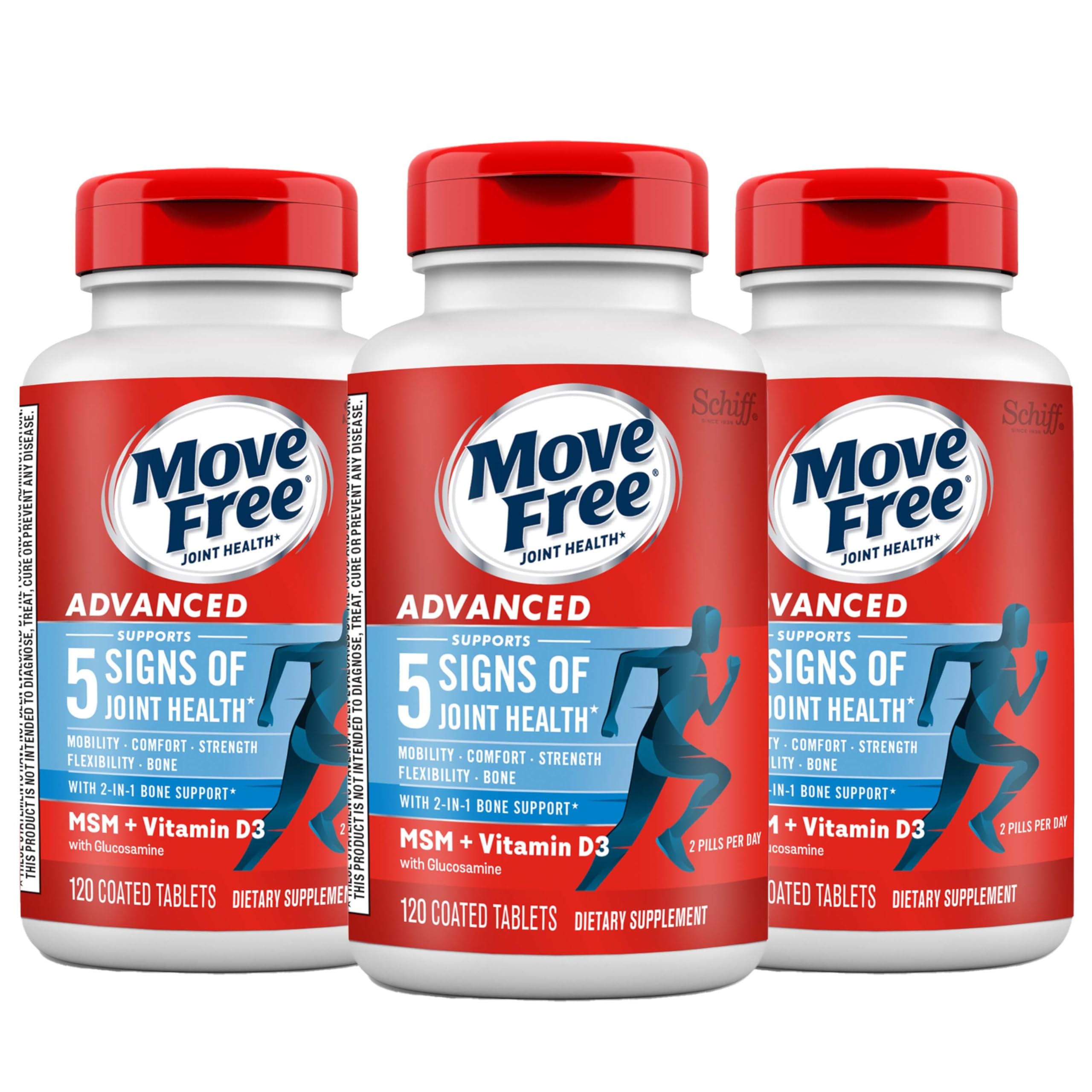 Move Free Capsulas Avanzadas: envase visible para movilidad diaria.