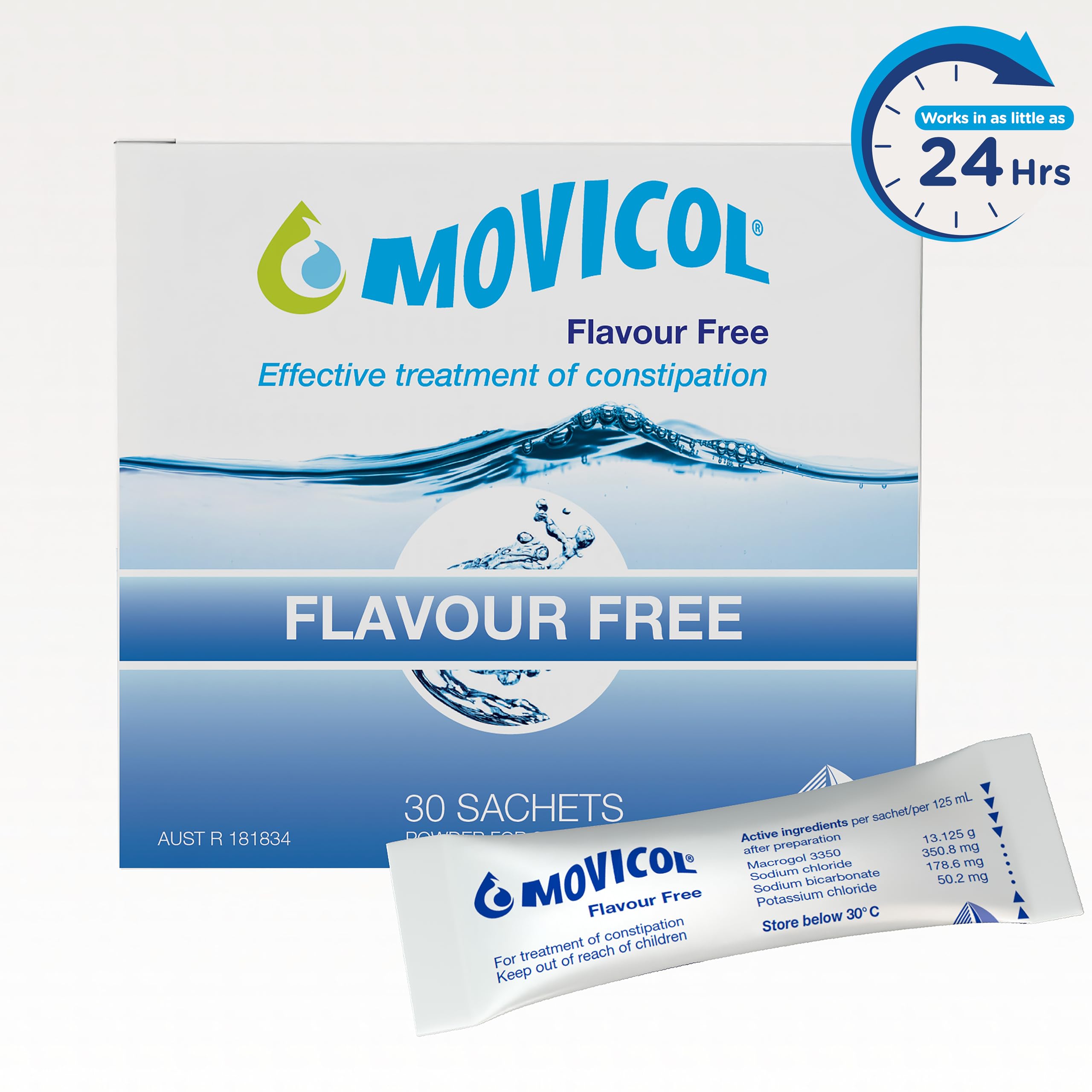 Movicol formato sin sabor, opción diaria para uso responsable