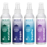 MOXE aromaterapia ducha eucalipto: estimula la respiración y crea un ambiente fresco.