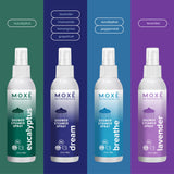 MOXE aromaterapia ducha pack-4unidades: colección variada para diferentes momentos.