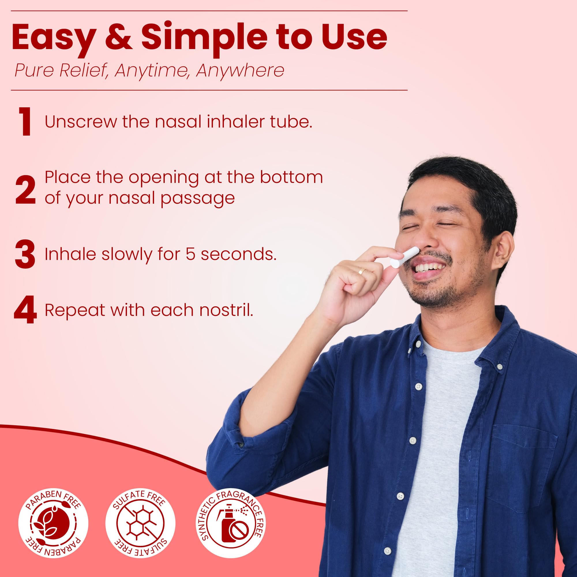 MOXE Blaze Nasal Stick diseño ergonómico para uso cómodo diario.