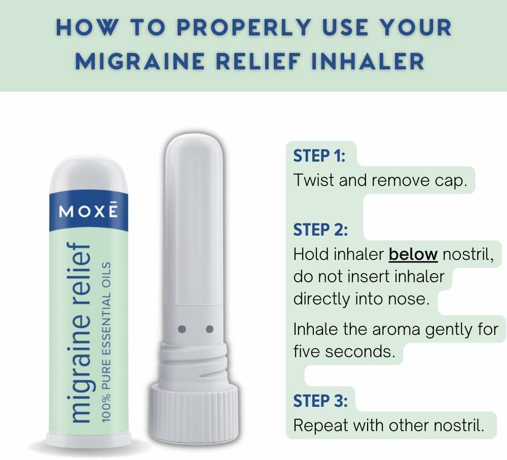 MOXE inhalador nasal con ingredientes naturales, opción de aromaterapia diaria.