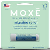 MOXE inhalador nasal para migraña, ideal para uso rápido durante el día.