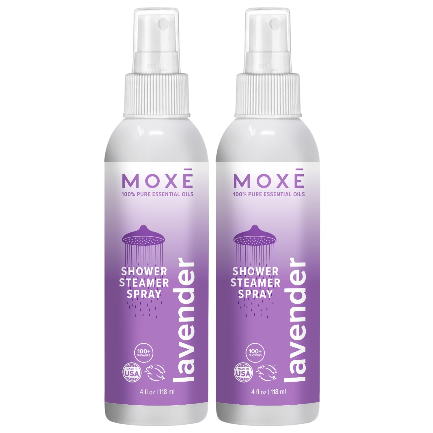 MOXE lavanda niebla de ducha frente, aroma relajante para despertar con suavidad