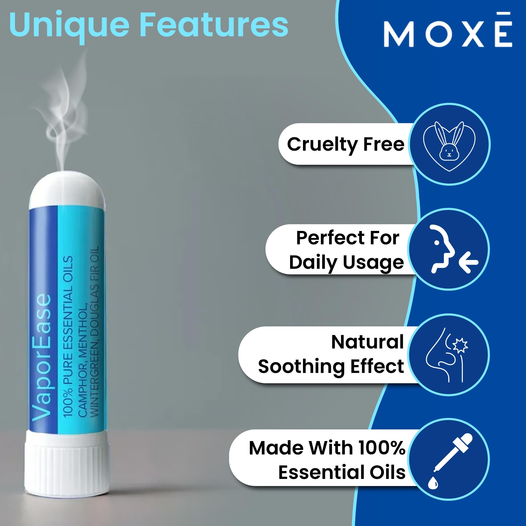 MOXE VaporEase materiales libres de crueldad certificados