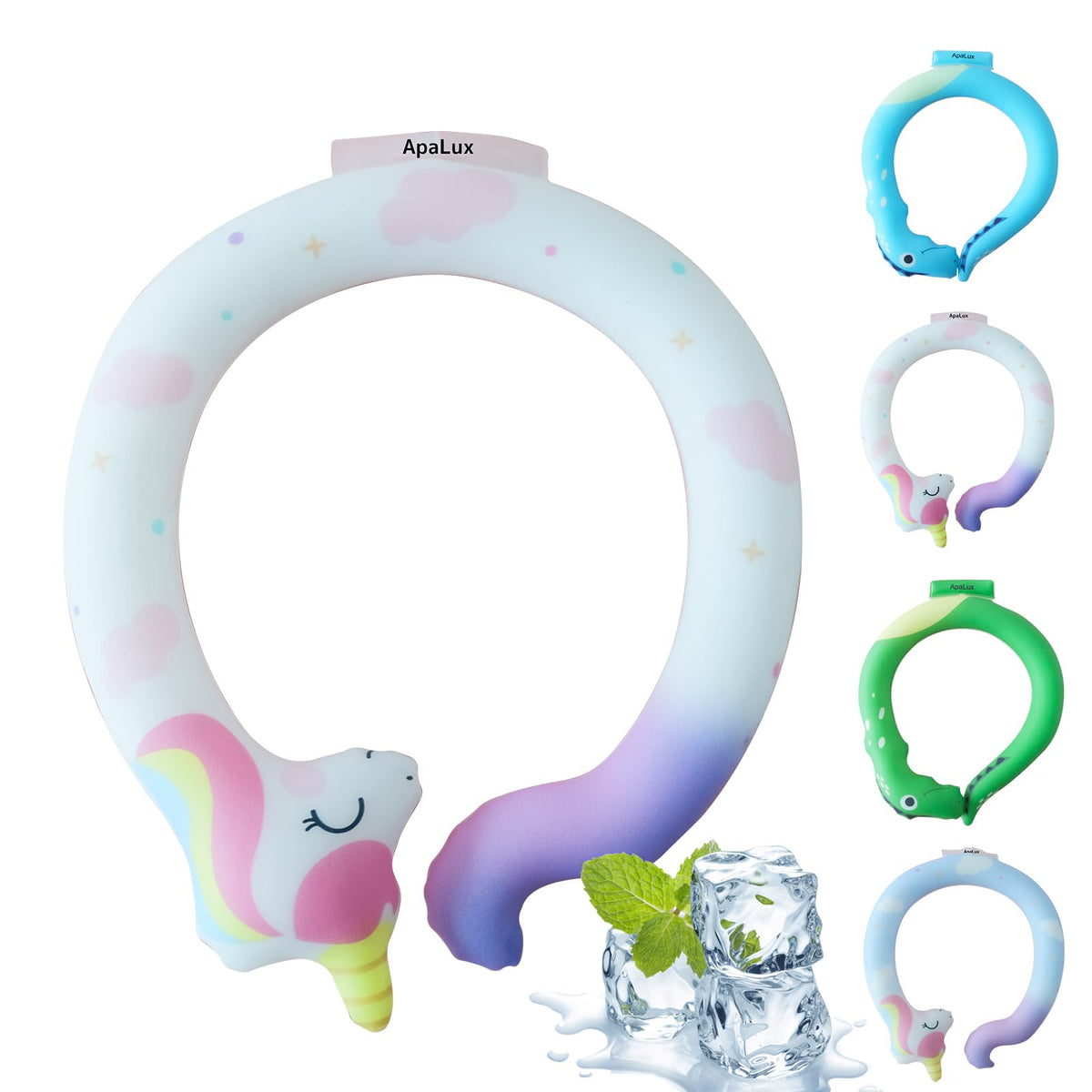 MoYield caballito rosa, enfriamiento para cuello de niños con diseño divertido.