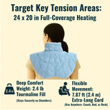 MOZZPAD contorno-cuello-hombros distribuye calor para cobertura amplia.