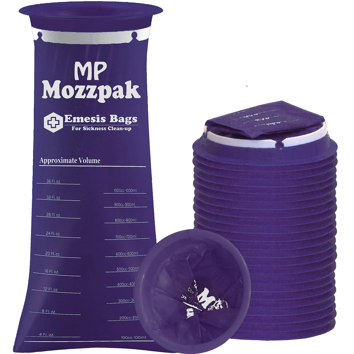 MP Mozzpak bolsa emesis 1000ml con cierre hermetico para evitar olores