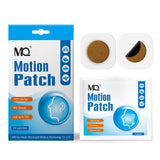 MQ Motion Sickness Patch detrás de la oreja, posible alivio para viajes.