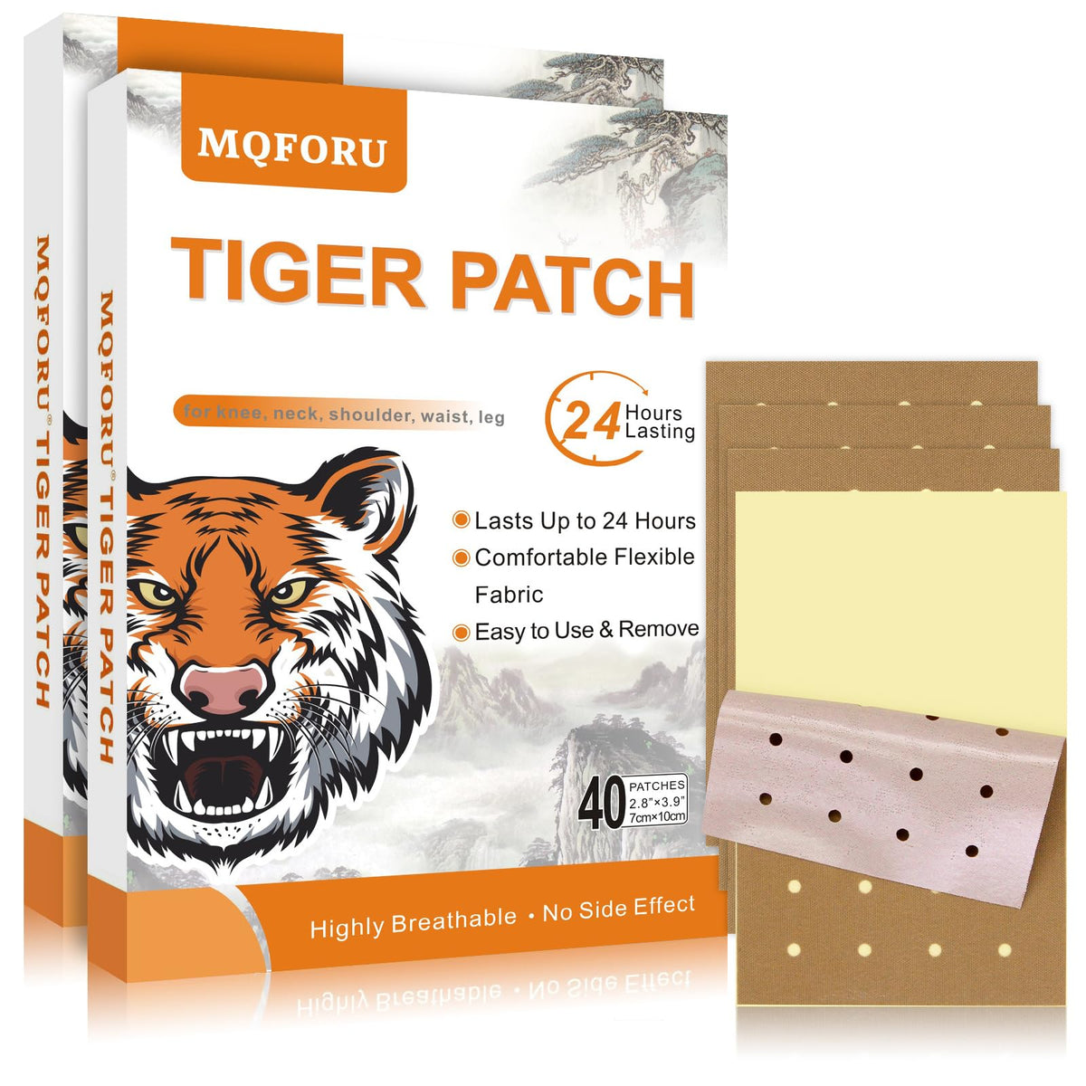 MQFORU Parches Tigre chino: 80 piezas para articulaciones.