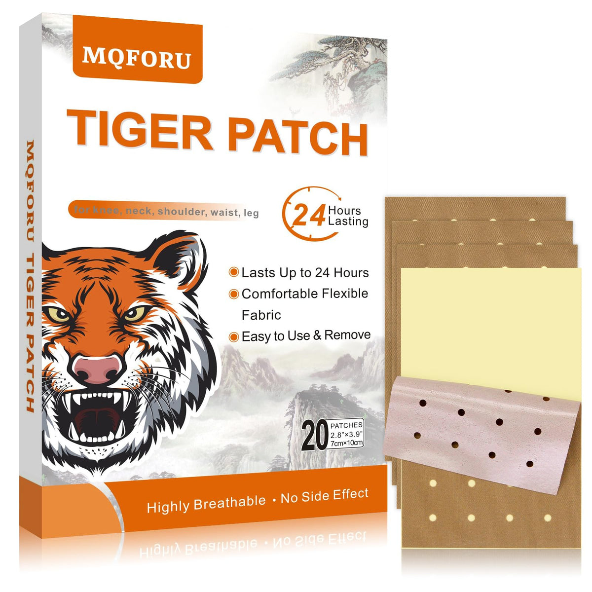 MQFORU Tiger Patches: caja de 20 parches para calor continuo