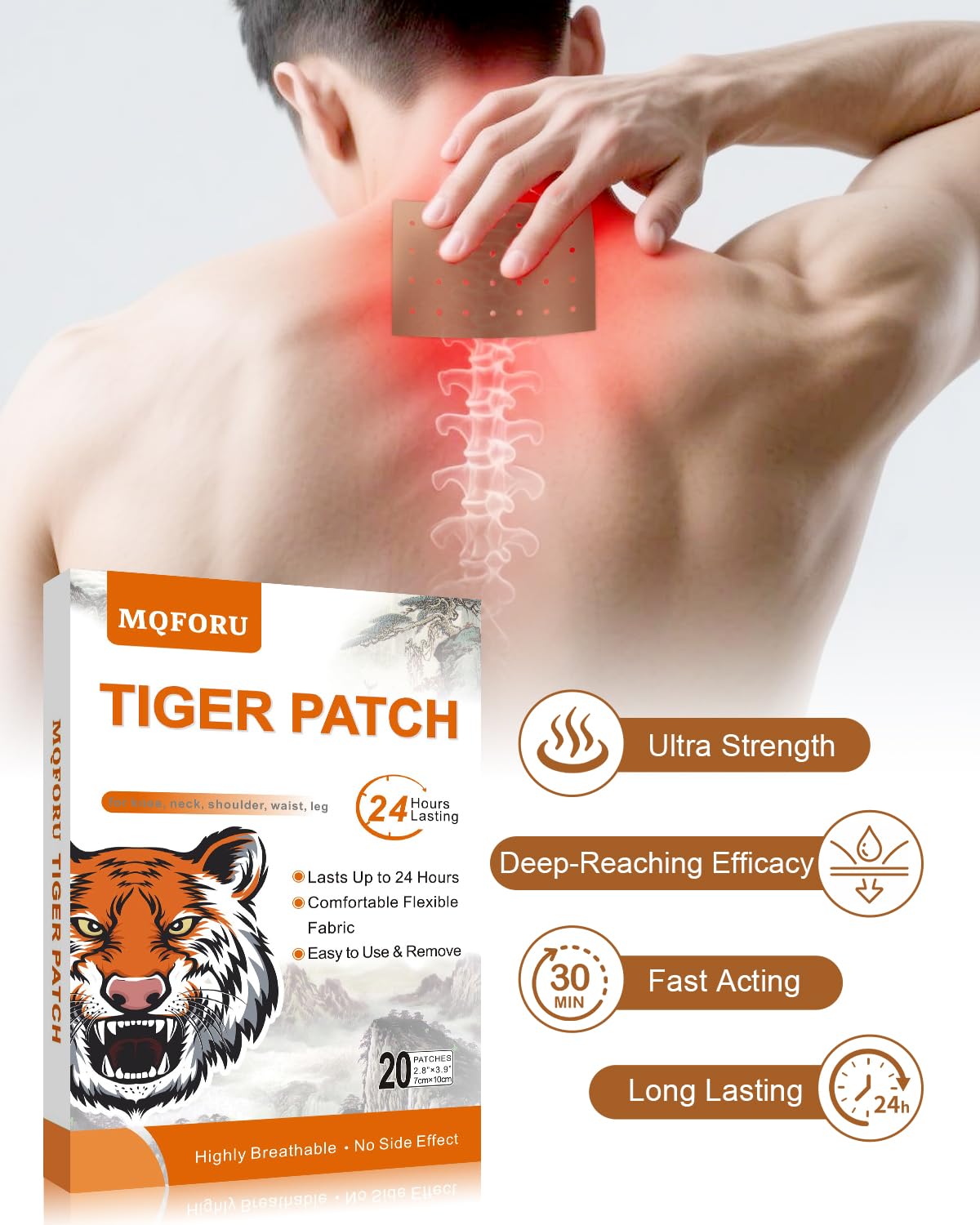 MQFORU Tiger Patches: parche en rodilla para comodidad durante actividad