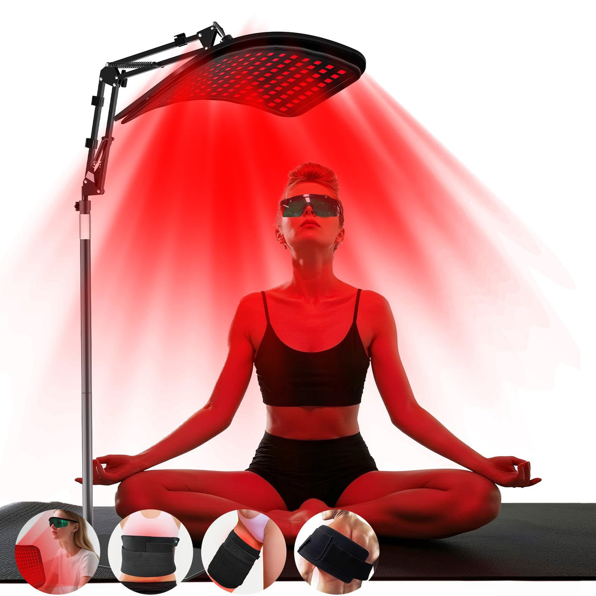 MQHOOB luz roja cuerpo 660-850 para relajación y cuidado diario.