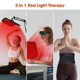MQHOOB luz roja espalda 660-850 para descanso muscular y confort.