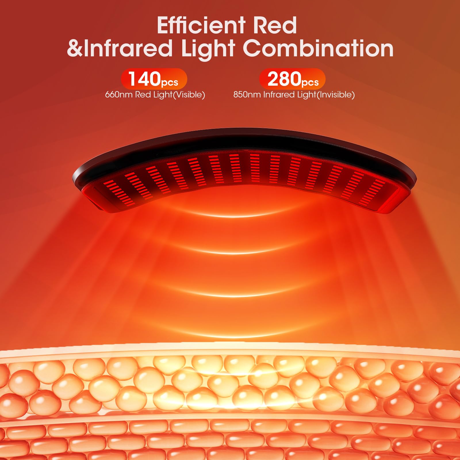 MQHOOB luz roja hombros 660-850 alivia tensiones y relaja.