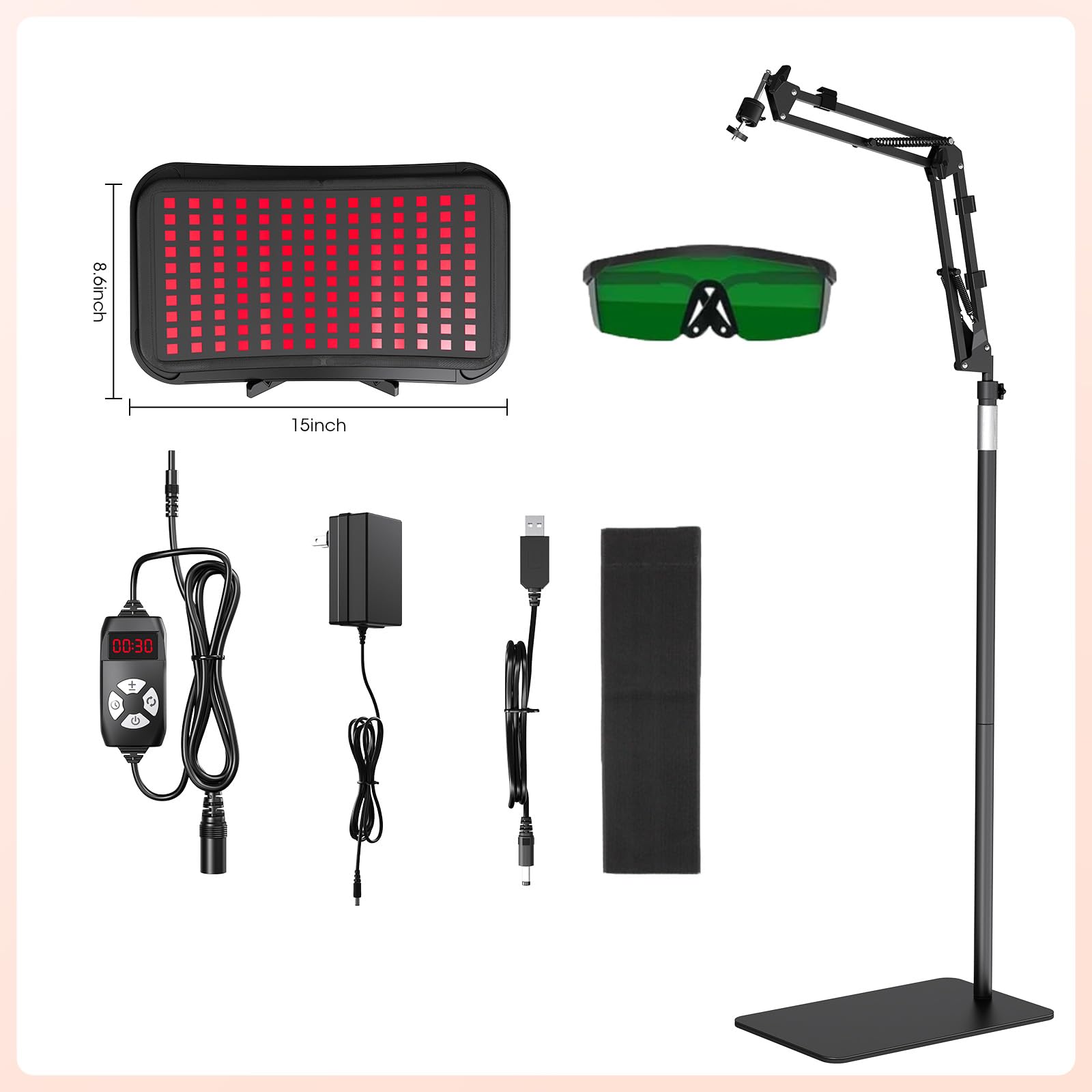 MQHOOB luz roja masaje 660-850 terapia suave en casa.