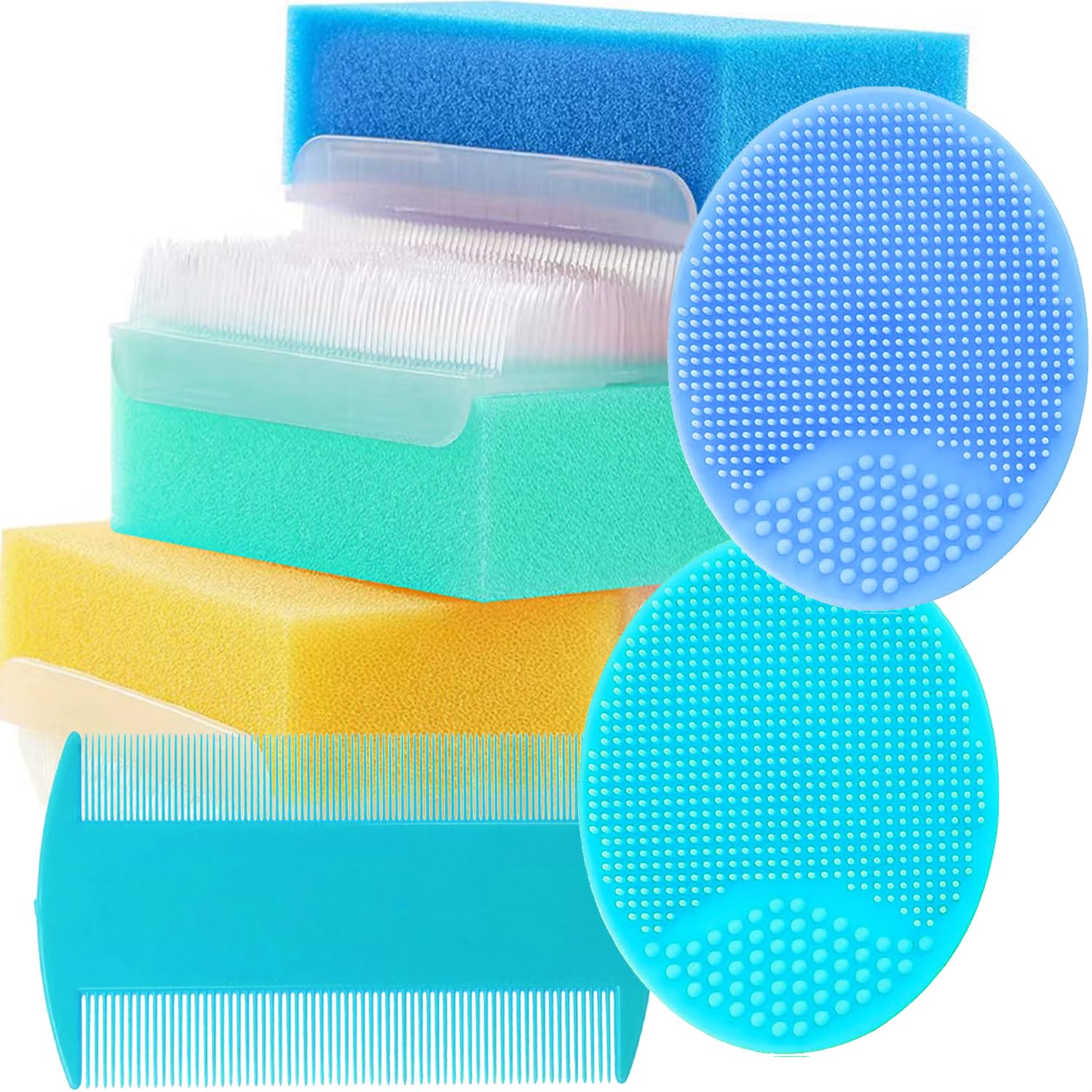 MR LION esponjas de baño para bebé con seis colores y espuma suave