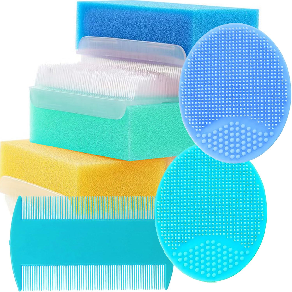 MR LION esponjas de baño para bebé con seis colores y espuma suave