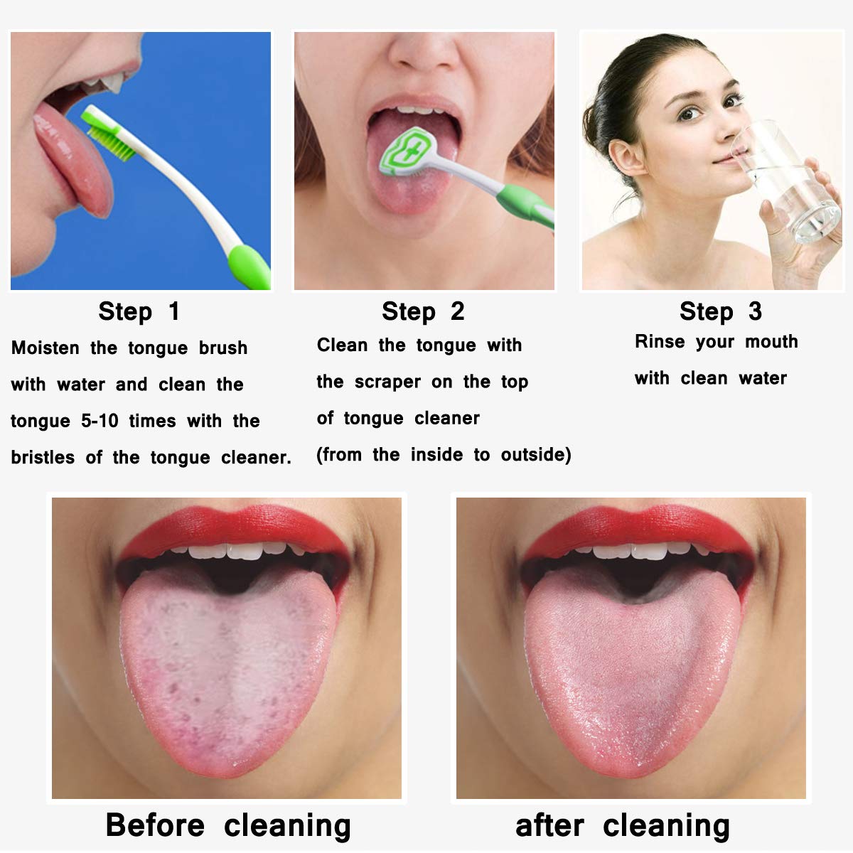 mr-lion raspador de lengua verde facilita eliminar residuos y mejorar el sabor