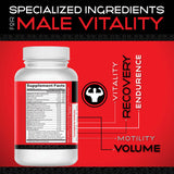 Etiqueta frontal de Mr. Man Support destacando vitaminas y antioxidantes.