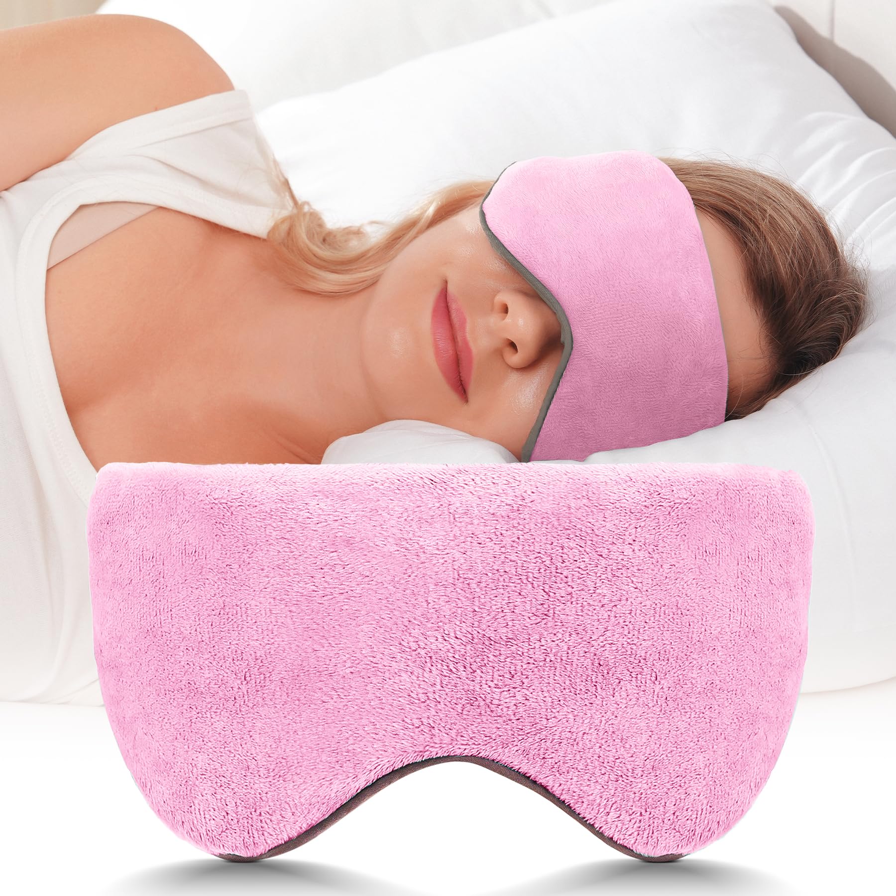 Mr. Sandman antifaz dormir pesado rosa para sueño profundo y cómodo