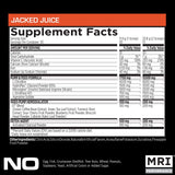 MRI NO2 Black etiqueta detallada con ingredientes clave