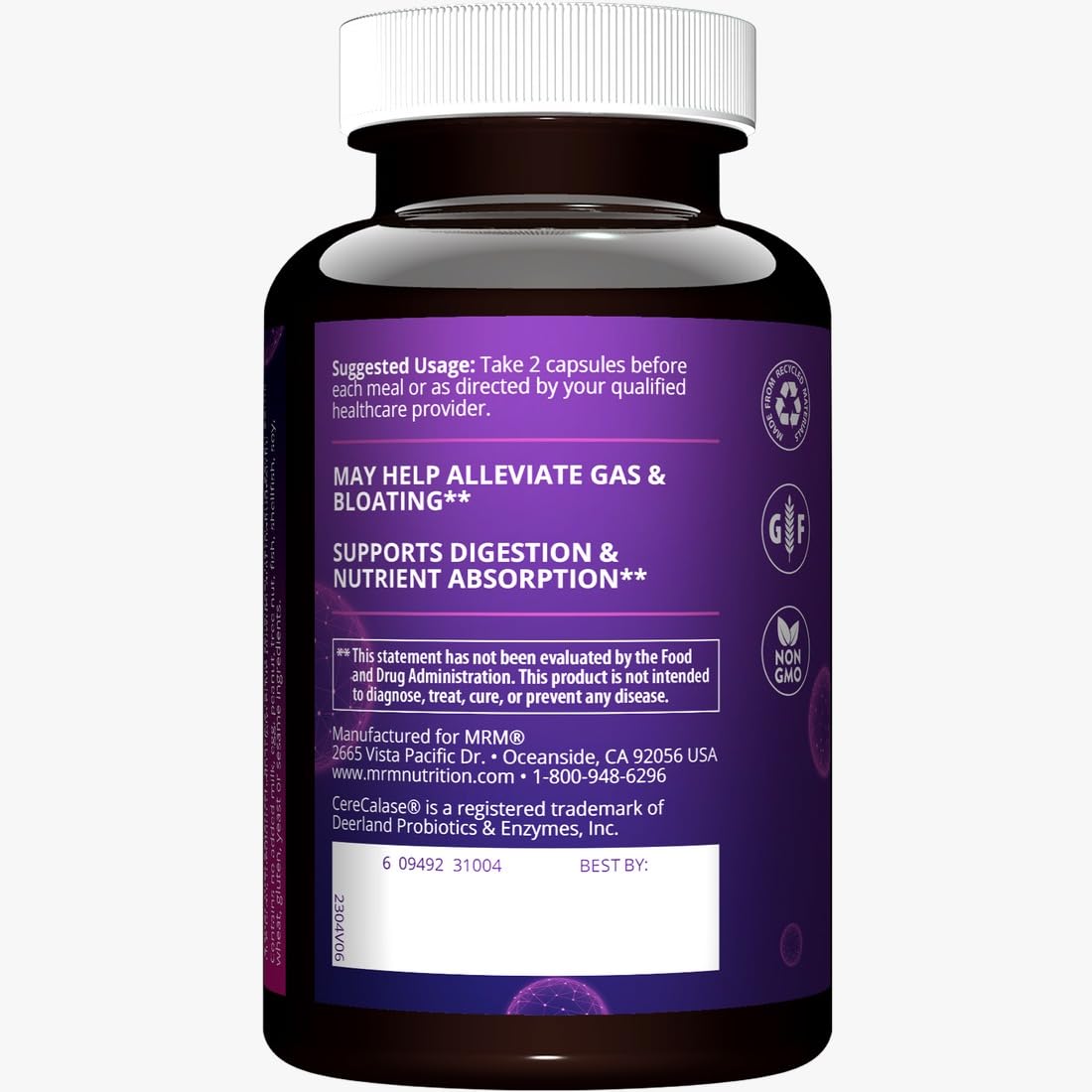 Etiqueta Digest-All con jengibre, menta y triphala para confort gástrico