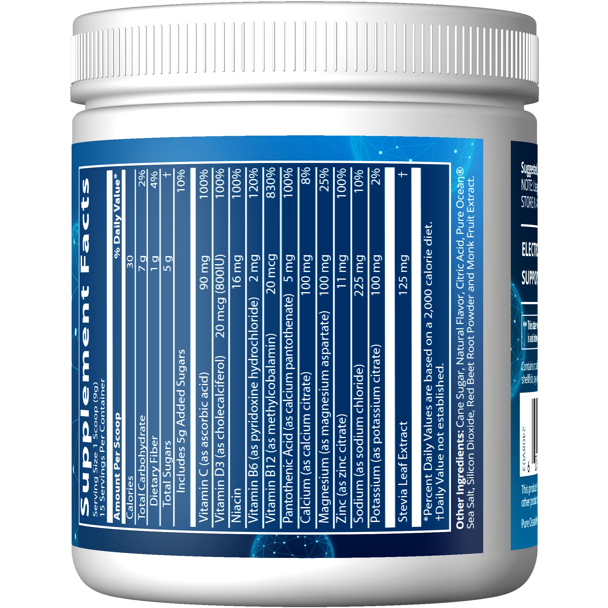 MRM Hydration+ cuchara medidora para preparar rápida mezcla en agua.