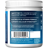 MRM Hydration+ etiqueta que destaca electrolitos y vitaminas para energía diaria.
