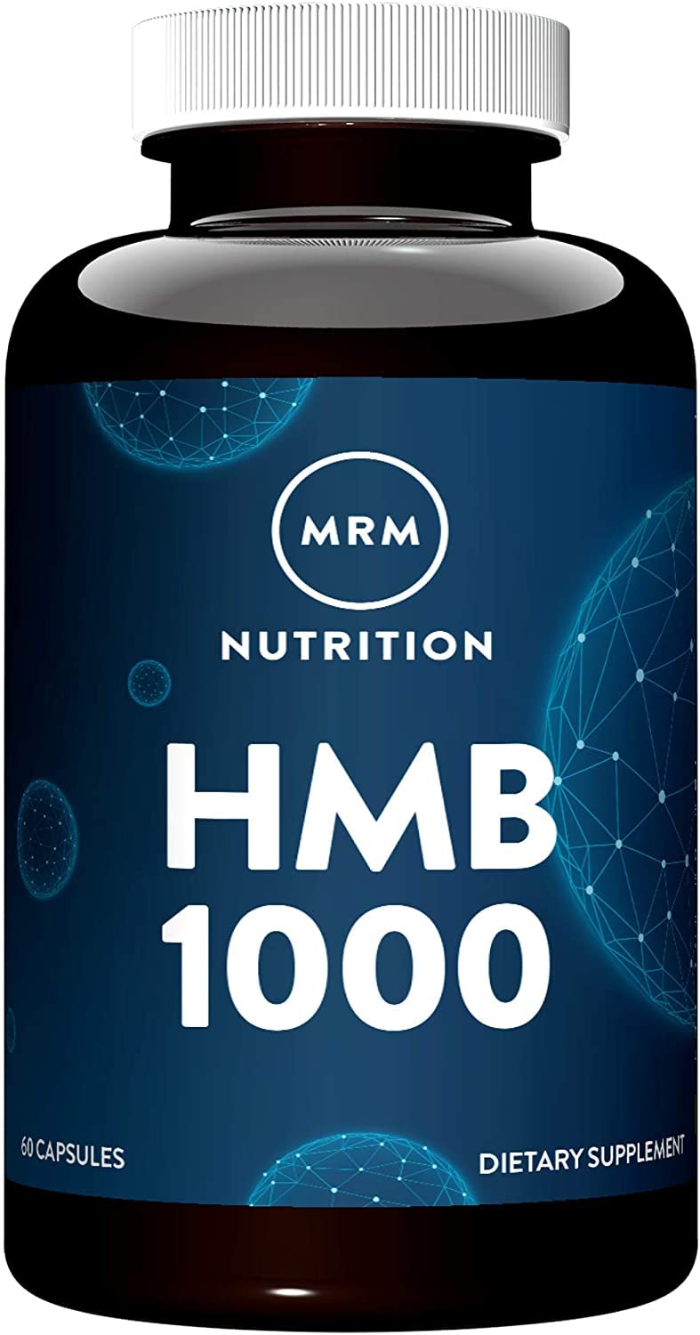 MRM HMB 1000 botella en primer plano para apoyo muscular