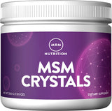 MRM MSM Cristales: vertido de botella, apoyo potencial a articulaciones y movilidad diaria.