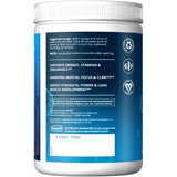 MRM Pre-Entrenamiento etiqueta de ingredientes destacando compuestos puros