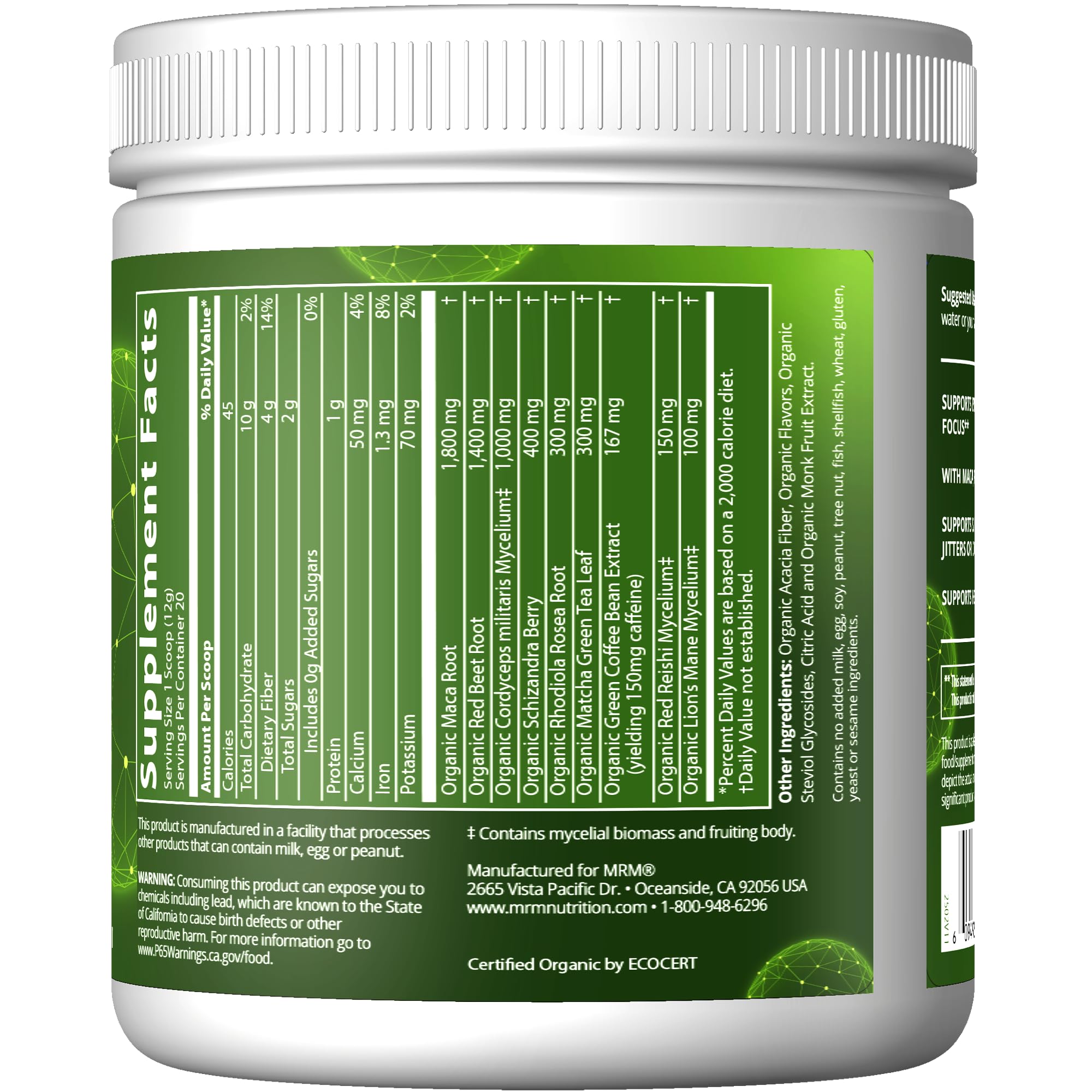 MRM Nutrition Island Fusion mezcla en polvo fácil de disolver para entrenar
