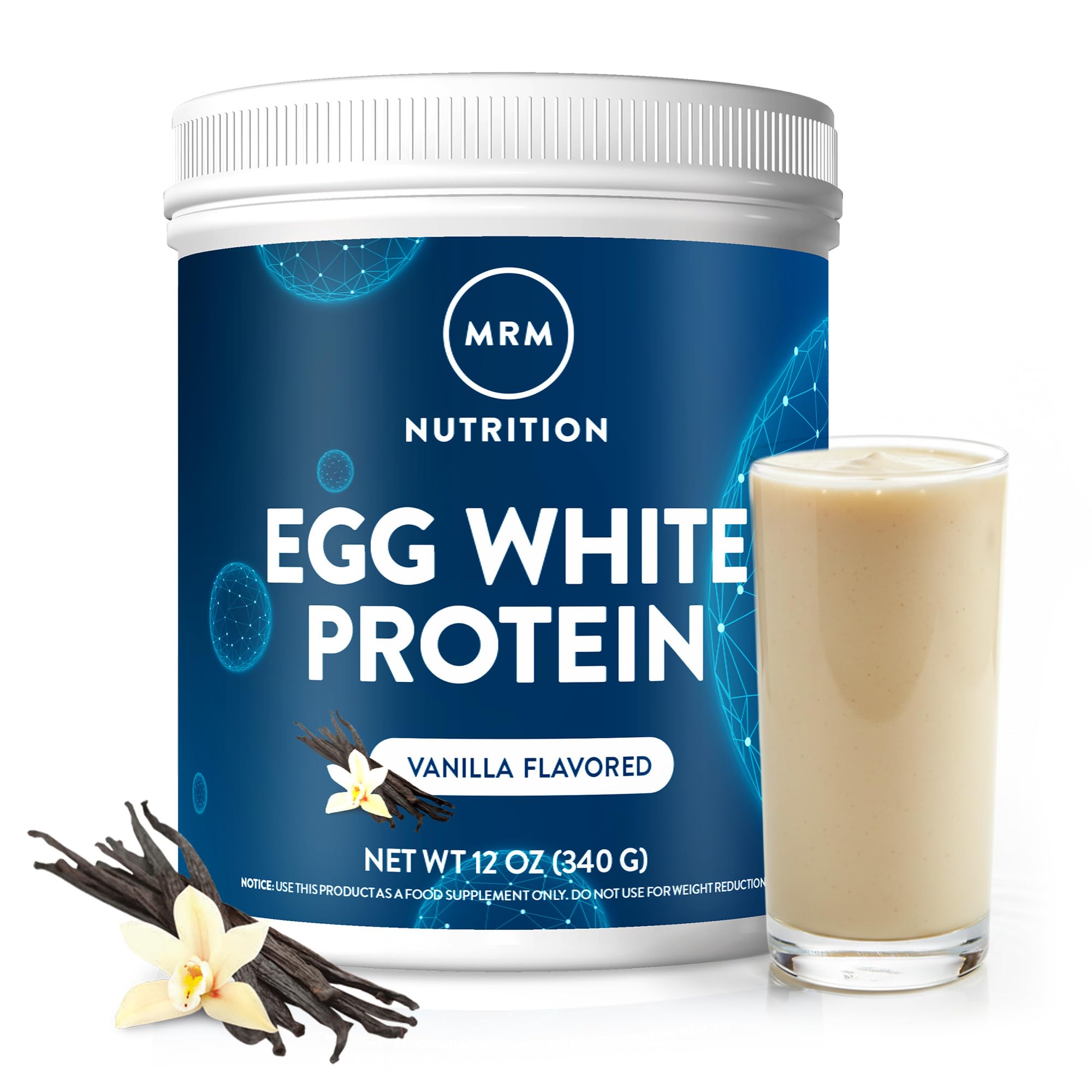 MRM proteina huevo blanco vainilla envase: fuente limpia para batidos