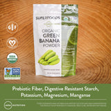 MRM polvo de plátano verde orgánico listo para mezclar en smoothie cremoso