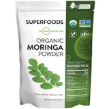 MRM Moringa Orgánica Polvo, hojas jóvenes para batidos nutritivos