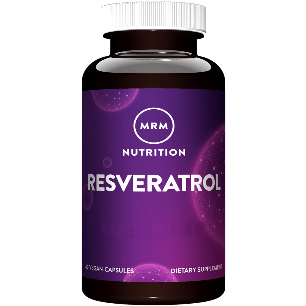 MRM Resveratrol botella vertiendo, posible apoyo antioxidante para el día a día