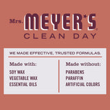 Fragancia otoñal con notas amaderadas de Mrs. Meyer's para ambientes cálidos