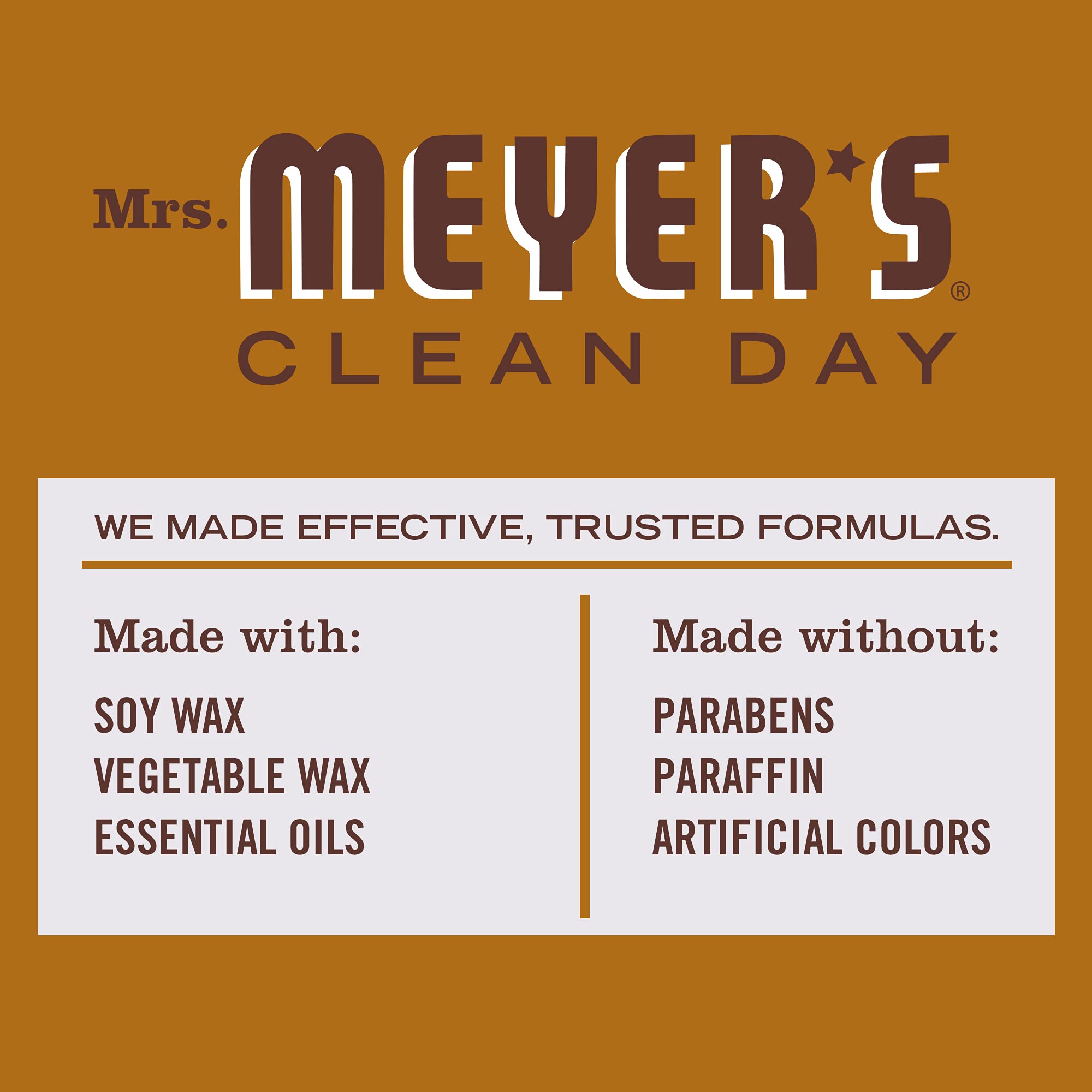 Frasco de vidrio reciclable de la vela MRS MEYER'S CLEAN DAY