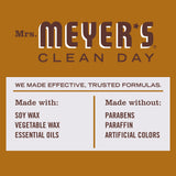 Frasco de vidrio reciclable de la vela MRS MEYER'S CLEAN DAY